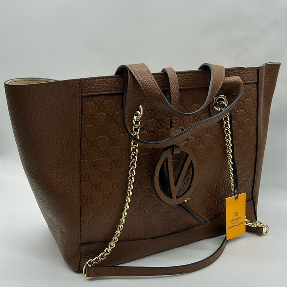 2181- Valentino By Mario Valentino Italian Leather Tote Bag NWT - Picture 3 of 12